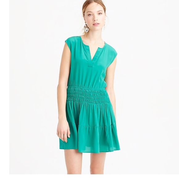 J. Crew Dresses & Skirts - J. Crew Silk Smocked Waist Dress